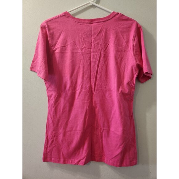 FXR Women V-Neck T-Shirt XL Pink Short Sleeves Pre-Owned - Picture 3 of 7